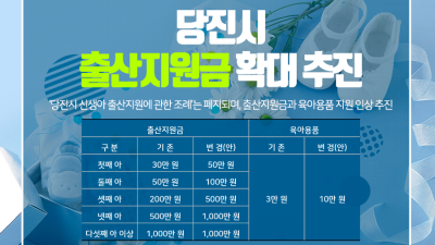 [충남 당진] 당진시 출산지원안내